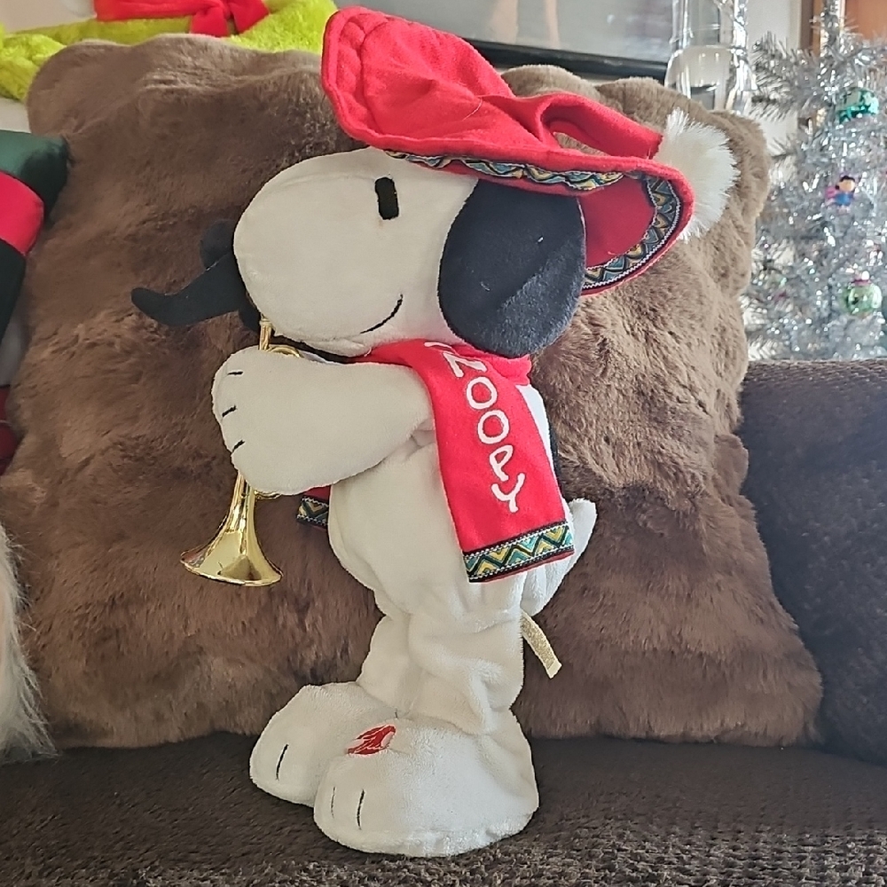 Snoopy Red and White Plush Toy